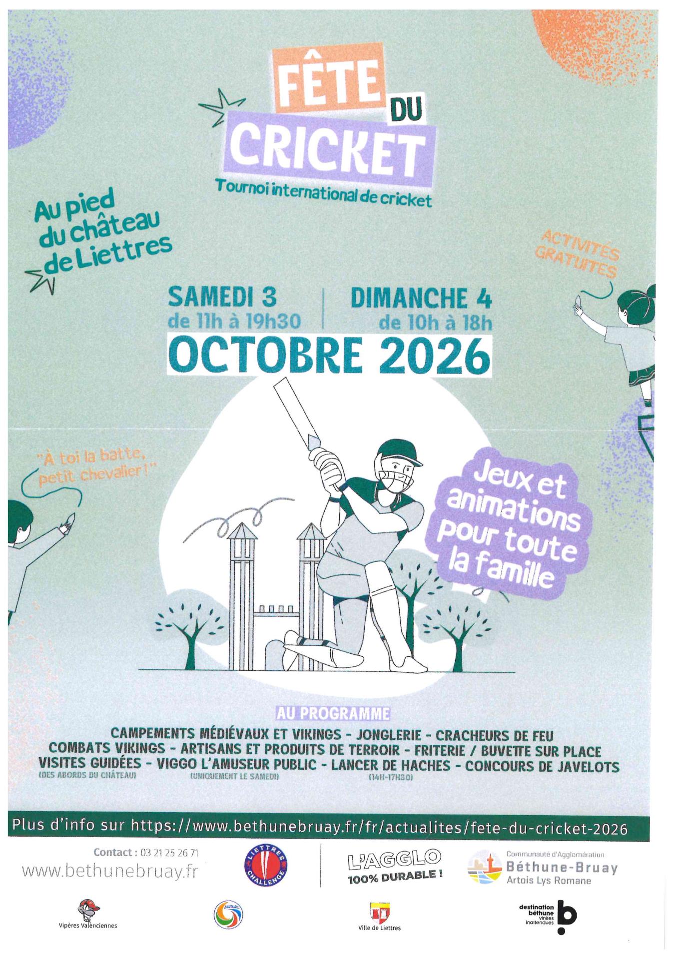 Fete du cricket a liettres
