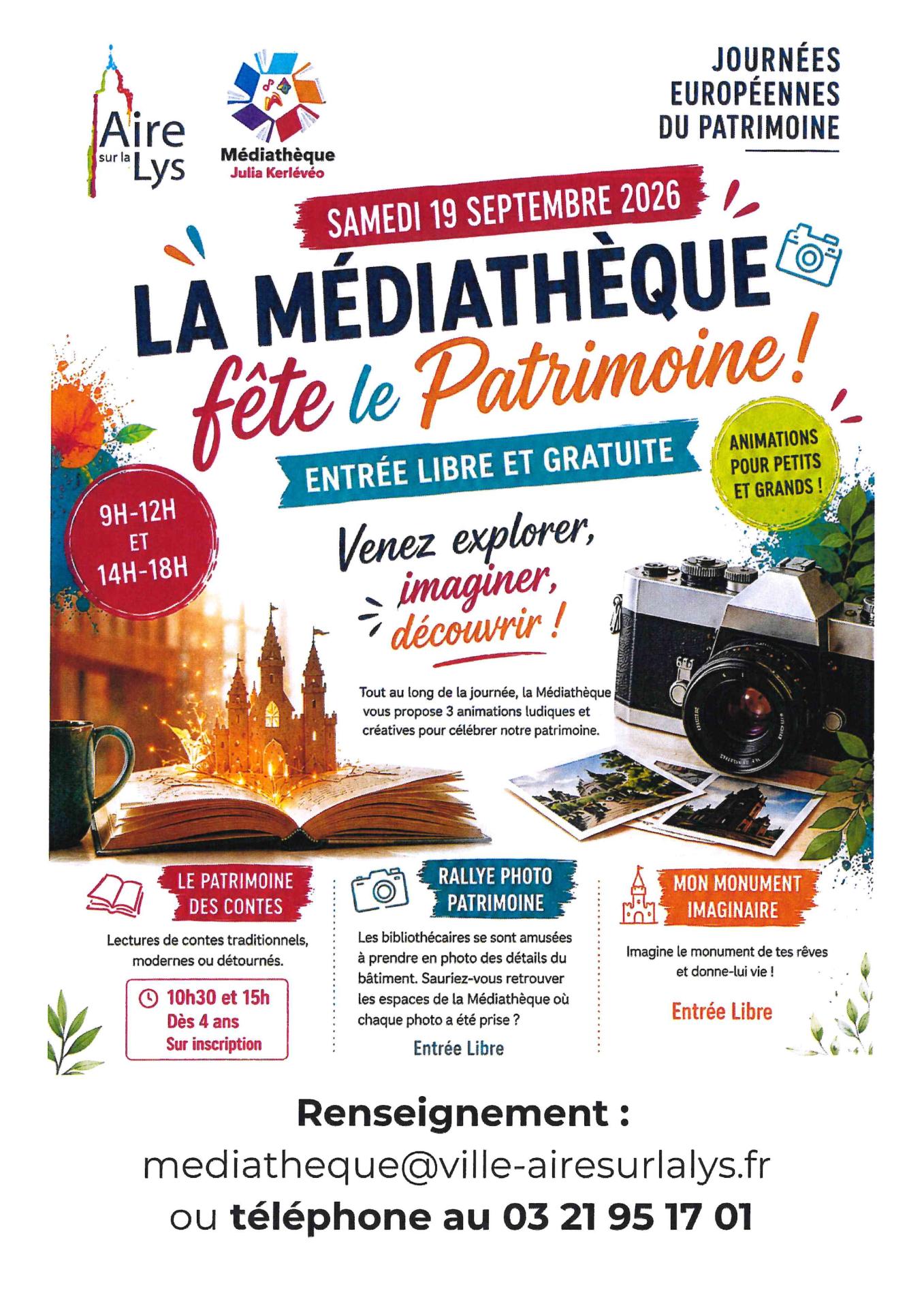 La mediatheque fete le patrimoine a aire sur la lys