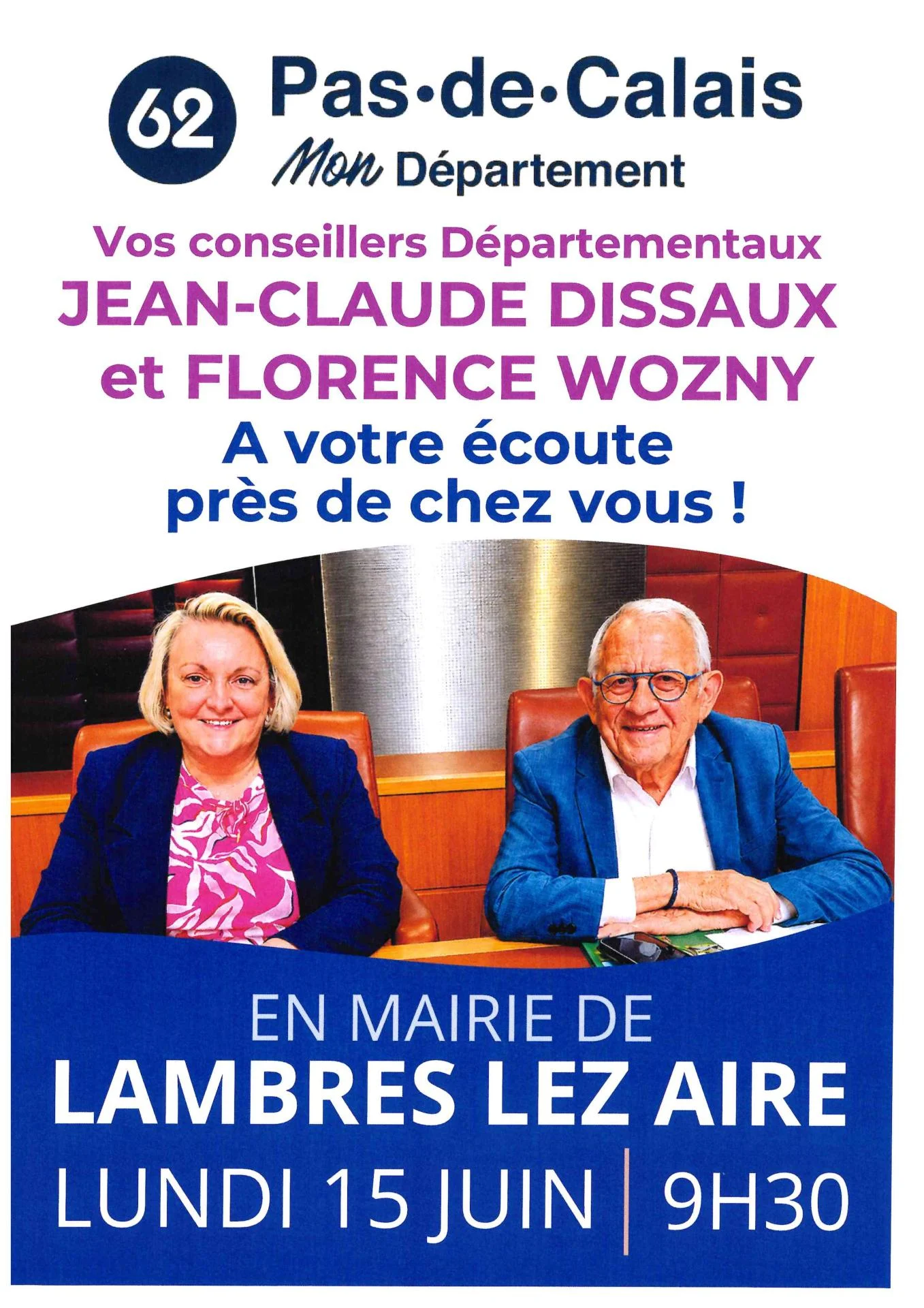 Permanence des conseillers départementaux le 15 juin 2026