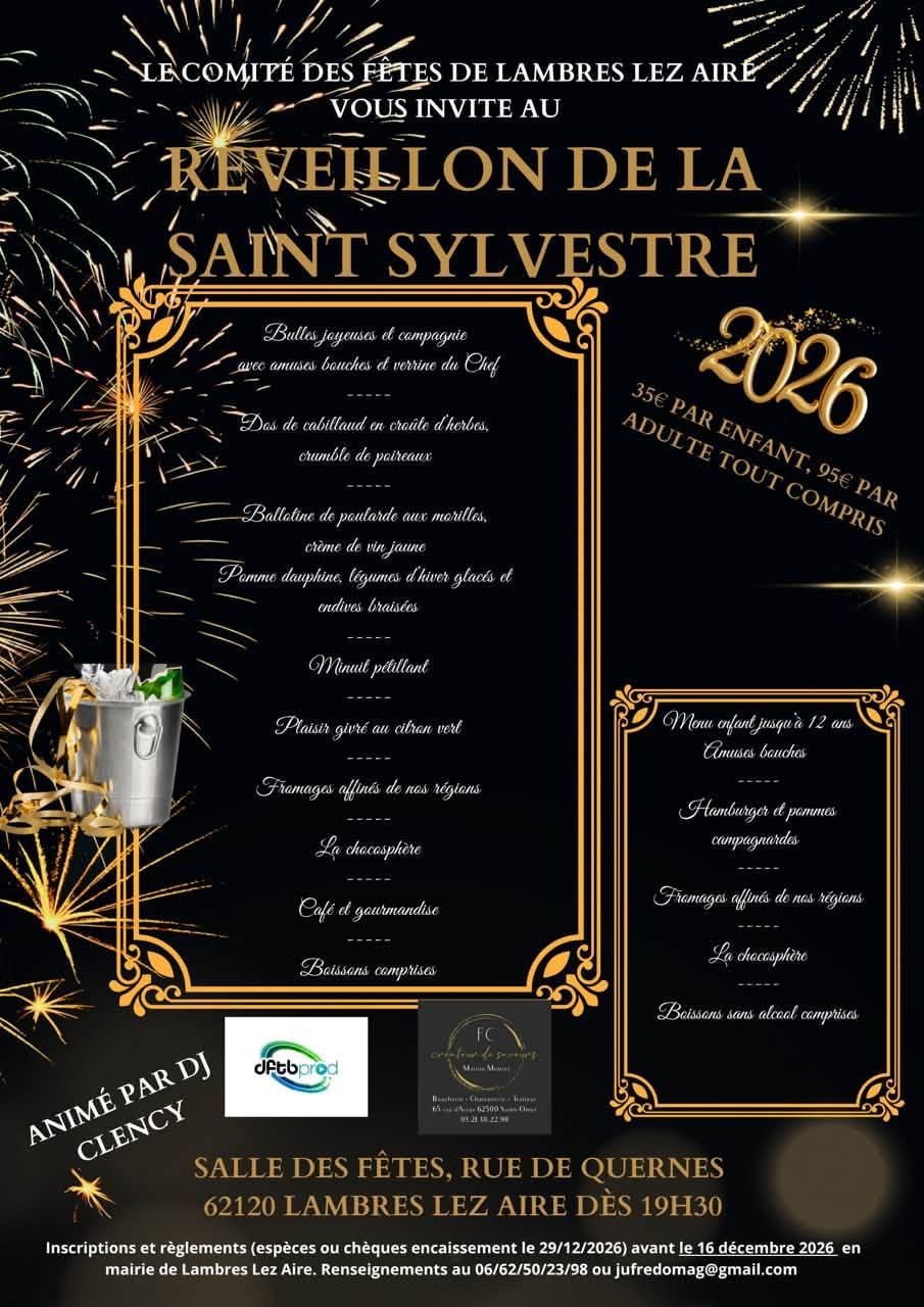 Reveillon saint sylvestre 31 dec 2026